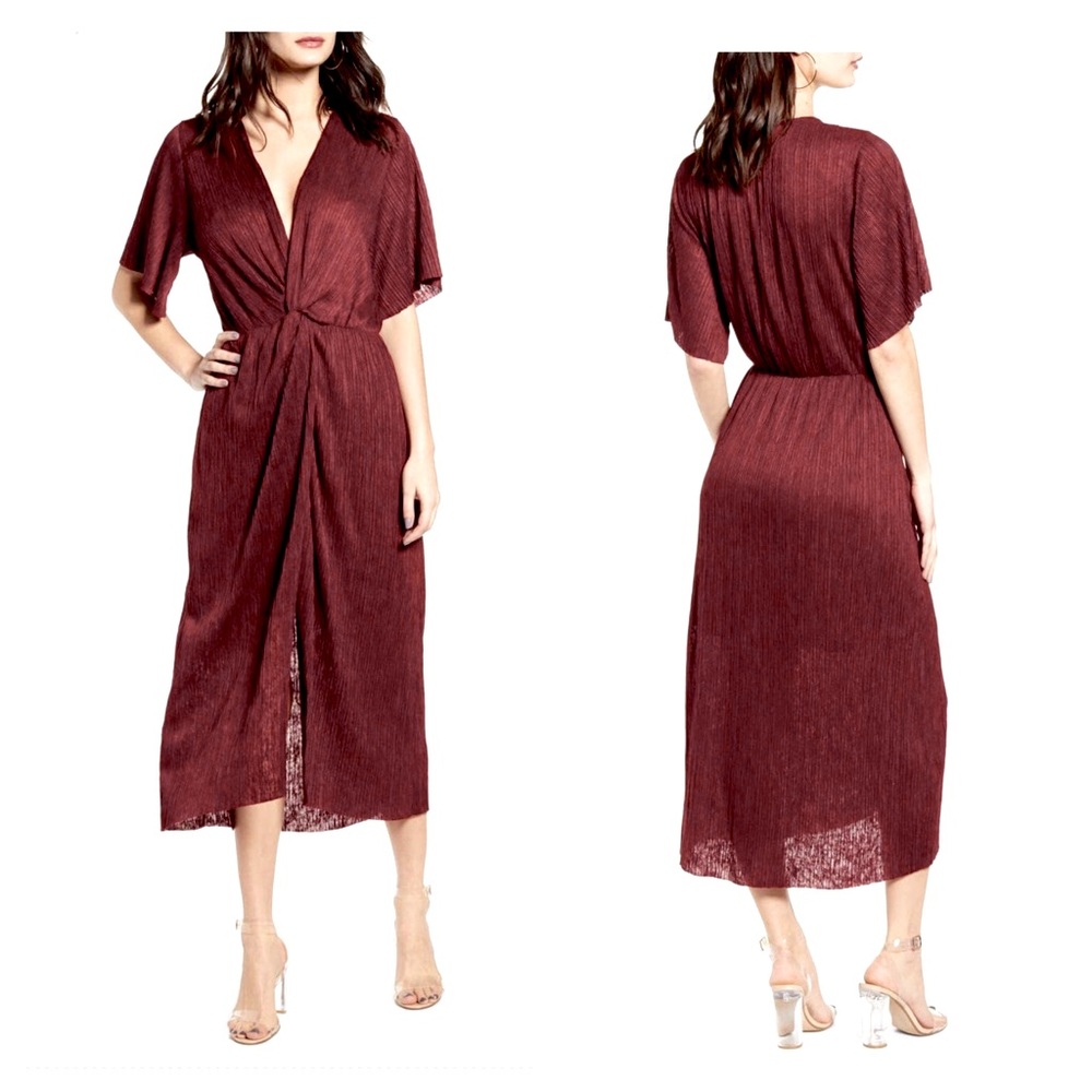 All in Favor Burgundy Dress- X-small/ Small